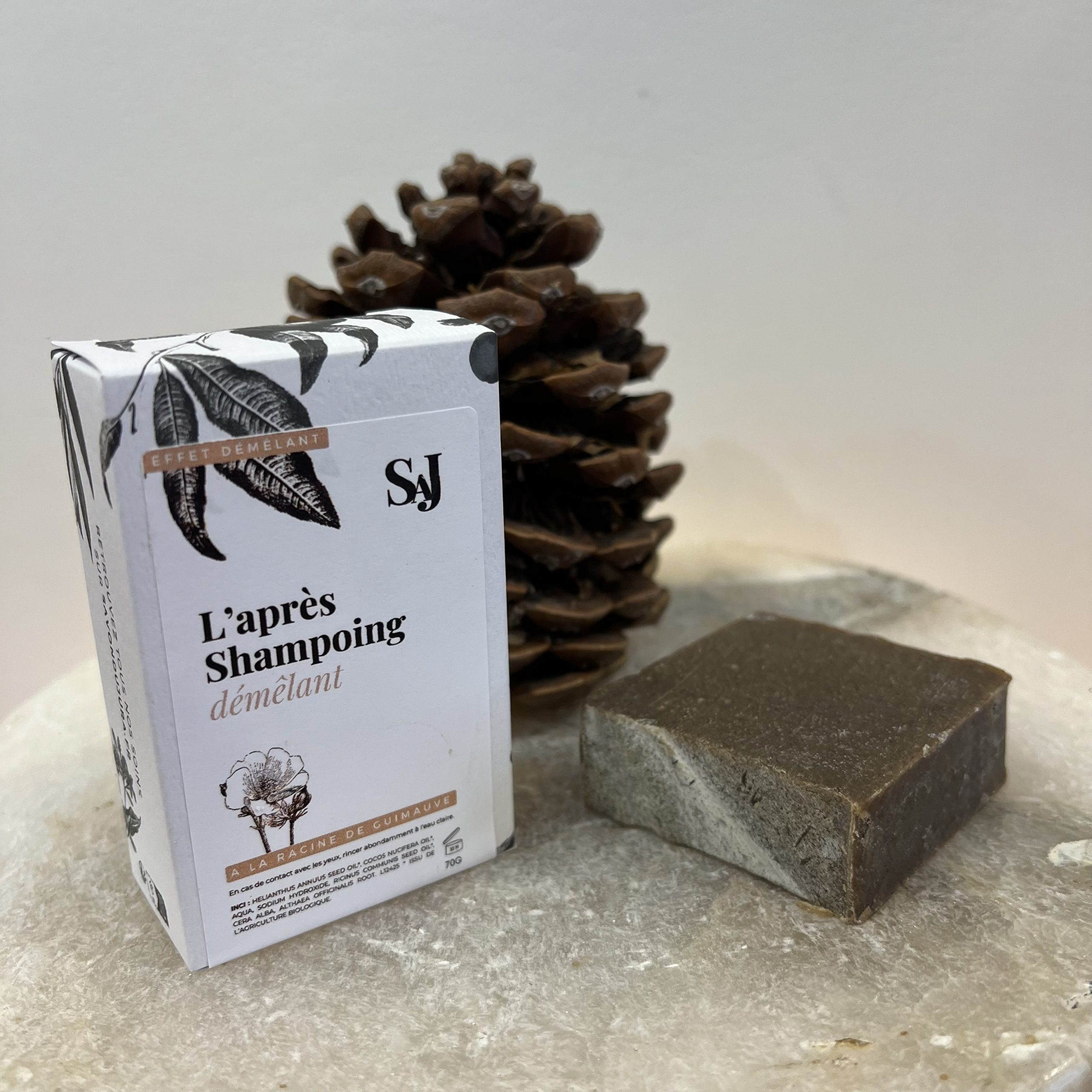 Après-Shampoing Solide Démélant Racine de Guimauve